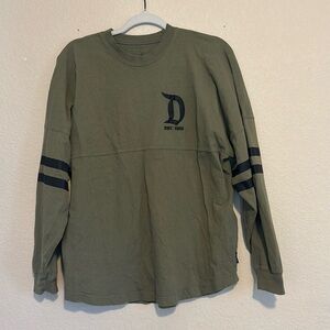 Disney Parks Spirit Jersey Olive Army Green Disneyland Long Sleeve Shirt